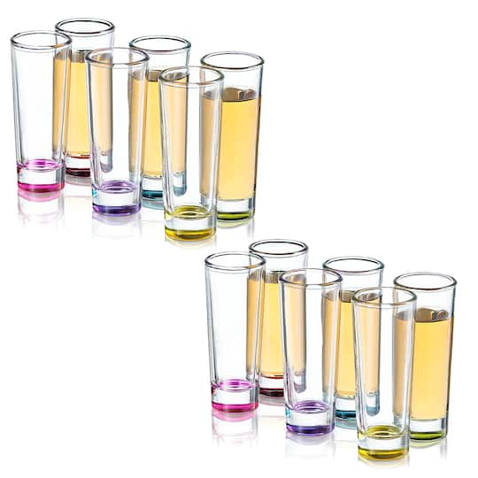 JoyJolt® Hue Colored Shot Glasses, 12ct.
